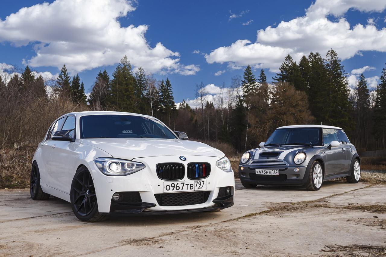 Душевная поездочка: BMW 116i и Mini Cooper S