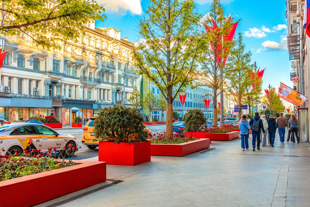 Москва, украшенная ко Дню Победы