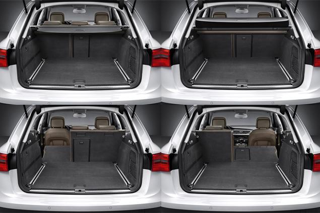 Одно из многочисленных достоинств A6 Allroad -- большой и удобный багажник, доставшийся в наследство от обычного универсала. Ровные стенки, приятная отделка, специальная система крепления грузов, удобная съемная шторка, лючок для длинномеров, ну и полезный объем в 565 литров, который увеличивается до впечатляющих 1680 литров при сложенном заднем ряде сидений.