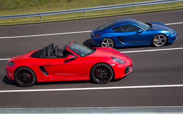 Мы уже [ездили](http://motor.ru/articles/2014/05/16/boxsterandcayman/) на Porsche Boxster и Cayman в версии GTS на испанской Майорке. Повторная поездка лишь подтвердила предыдущие выводы: это настоящие спорткары с отменной динамикой и блистательной управляемостью. А сейчас, в дождь, они удивили еще и очень покладистым характером: мчать по мокрому асфальту было совсем не страшно.