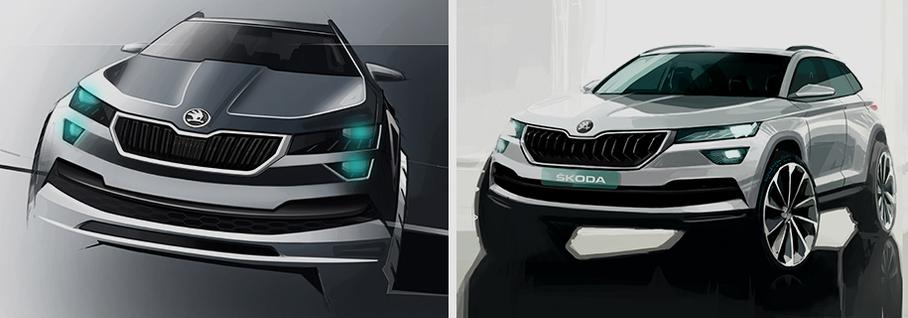 Karoq — последняя Skoda, полностью созданная под контролем бывшего шеф-дизайнера марки Йозефа Кабана. Теперь за стиль «Шкод» отвечает Оливер Стефани, работавший раньше над моделями Volkswagen up!, Polo, Jetta, Tiguan и Golf