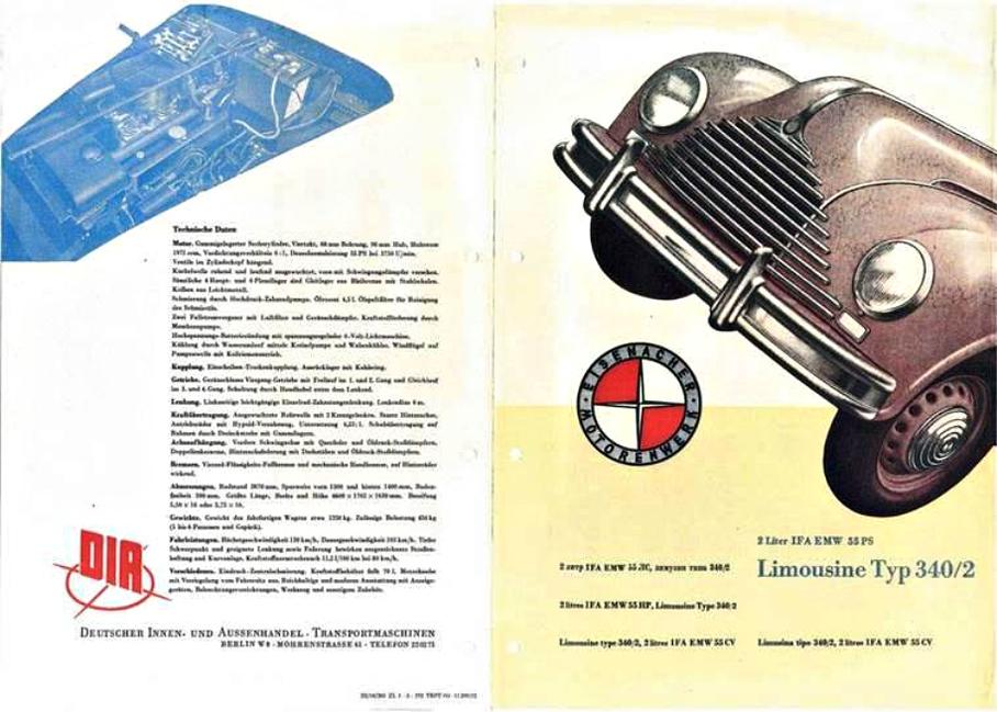  Тот самый BMW 340/EMW 340. Обратите внимание на логотип – с ним после переименования не стали сильно заморачиваться, просто заменив голубые цвета Баварии на красные Тюрингии, где находился завод.