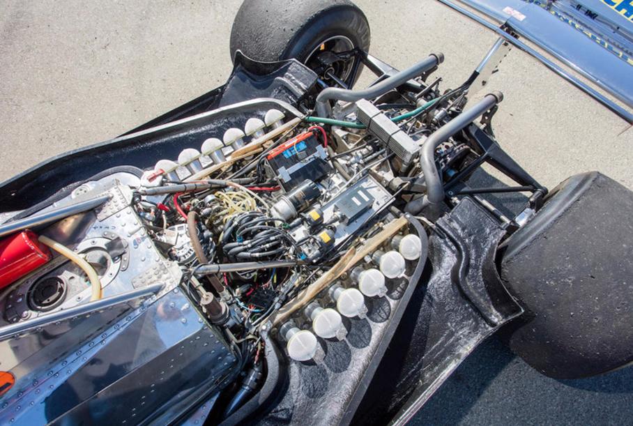 Ferrari 312 Джоди Шектера — из-за бойкота сторонников FISA на Гран-при Германии 1980 года не было 12-цилиндровых двигателей. Все стартовавшие использовали V8 двигатели Ford Cosworth DFV