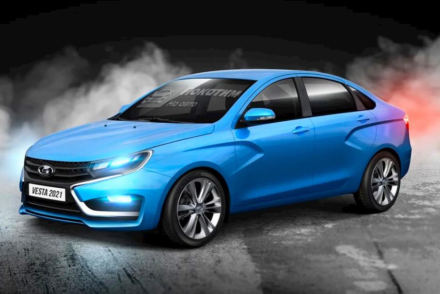Неофициальный рендер обновленной Lada Vesta