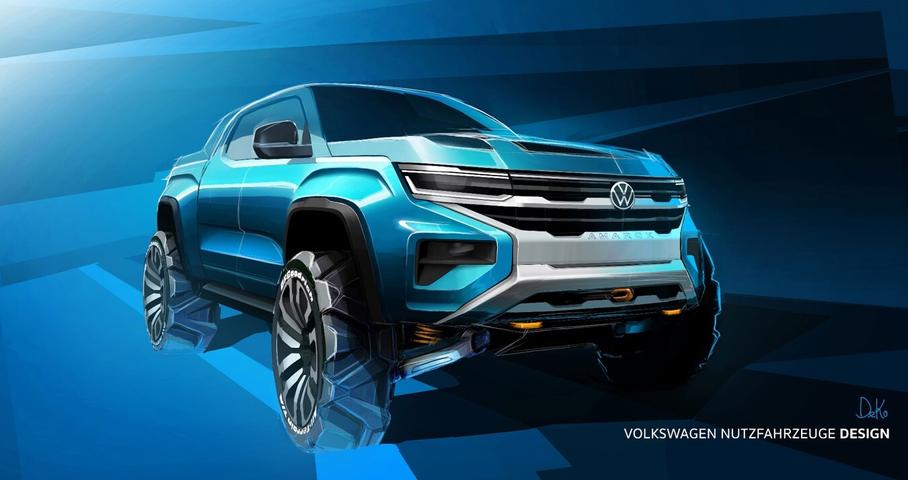 Volkswagen раскрыл внешность нового пикапа Amarok