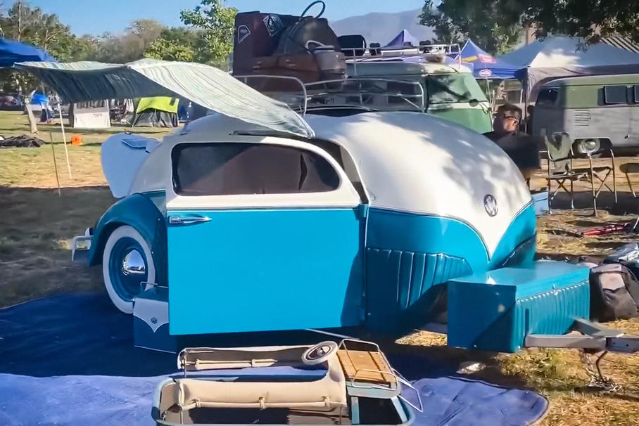Самый милый дом на колесах: раритетный Volkswagen Beetle превратили в кемпер
