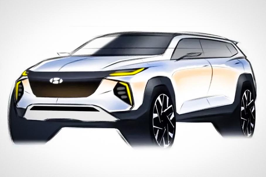 Неофициальный скетч нового Hyundai Santa Fe
