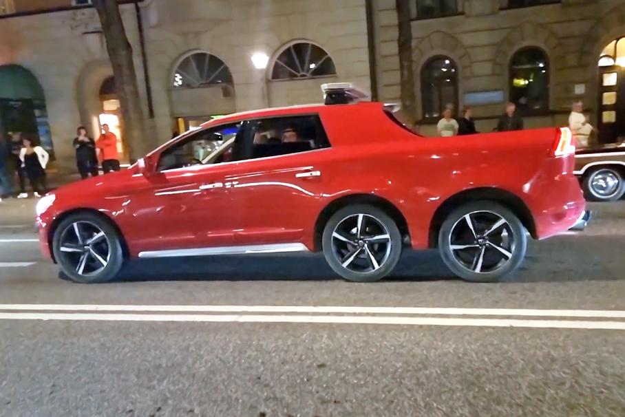 Видео: Volvo XC60 превратили в пикап с шестью колесами