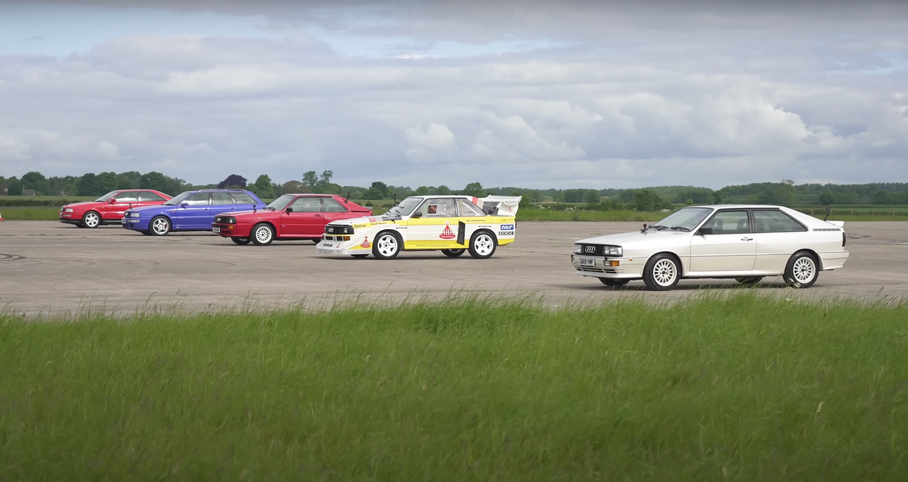 Культовые Audi Quattro свели в гонке по прямой