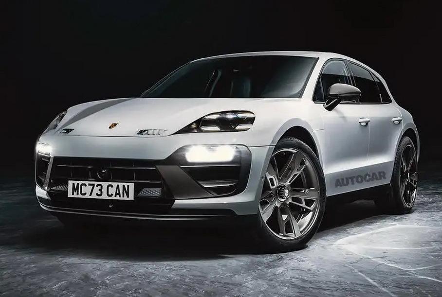 Porsche Macan EV, неофициальный рендер Autocar