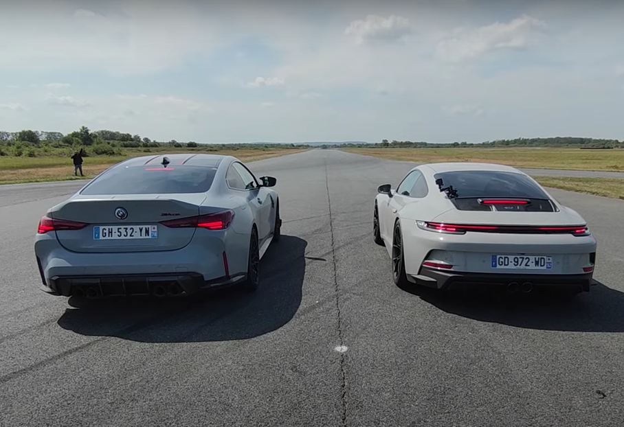BMW M4 CSL и Porsche 911 GT3 Touring сравнили в дрэге