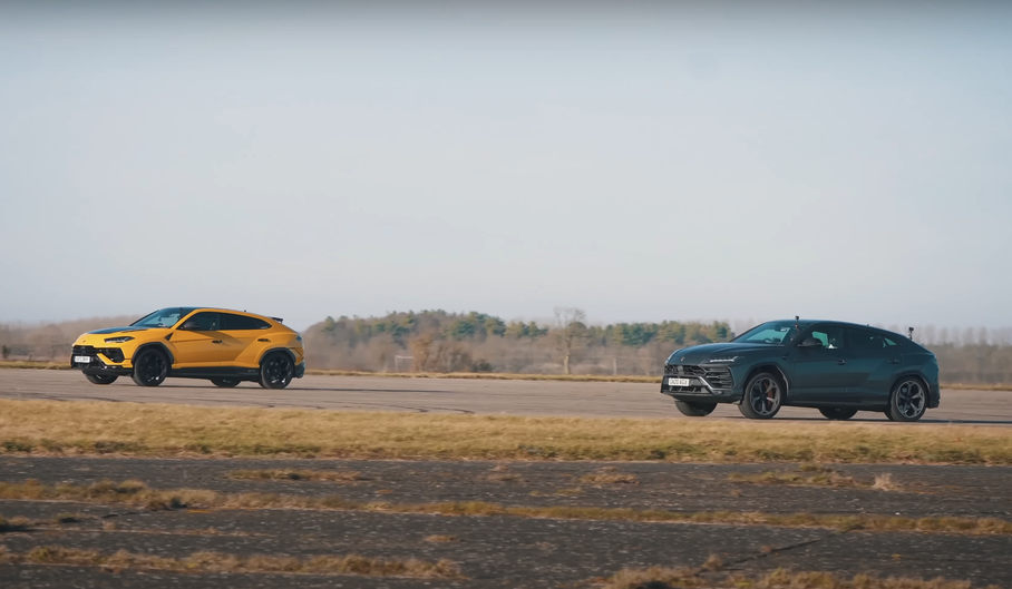 Видео: две версии Lamborghini Urus сразились в гонке по прямой
