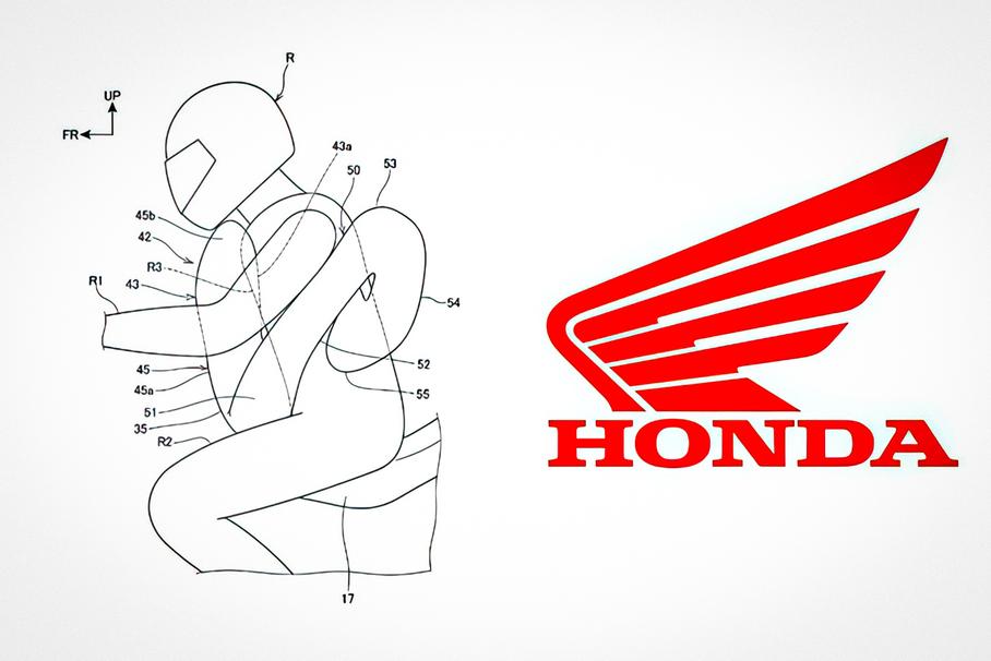 Honda разрабатывает необычные подушки безопасности для мопеда