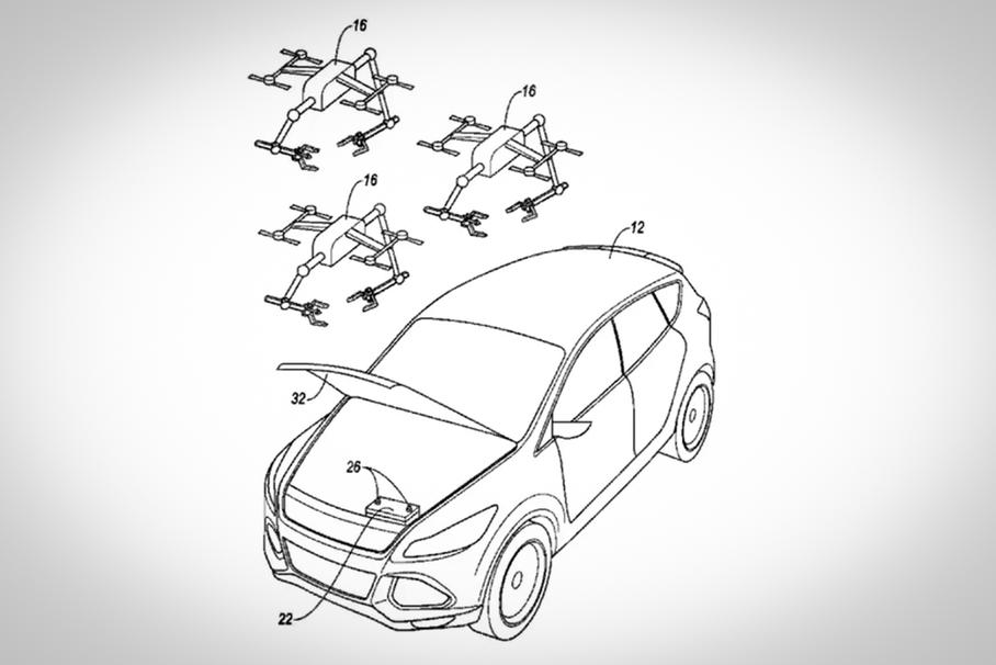 Ford придумал, как заряжать автомобили с севшими аккумуляторами с помощью дронов