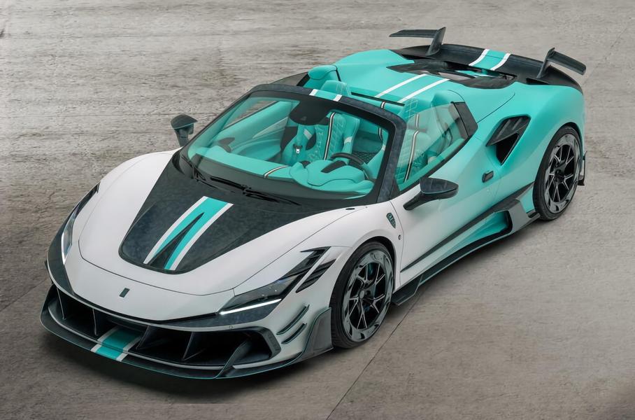 Mansory превратила Ferrari F8 Spider в «Бирюзовый шторм»