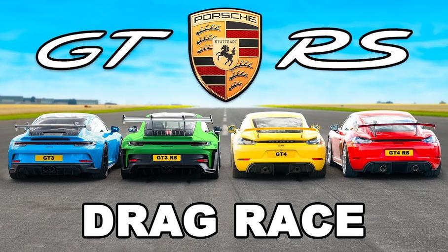 Видео: сражение спорткаров Porsche 911 и 718 в модификациях GT и RS