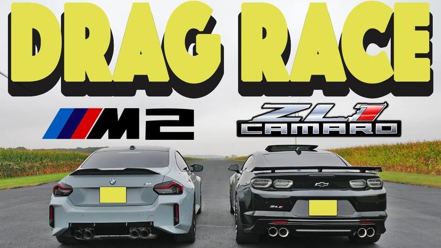 Трёхпедальная гонка: новый BMW M2 и Chevrolet Camaro с механическими коробками сразились в дрэге