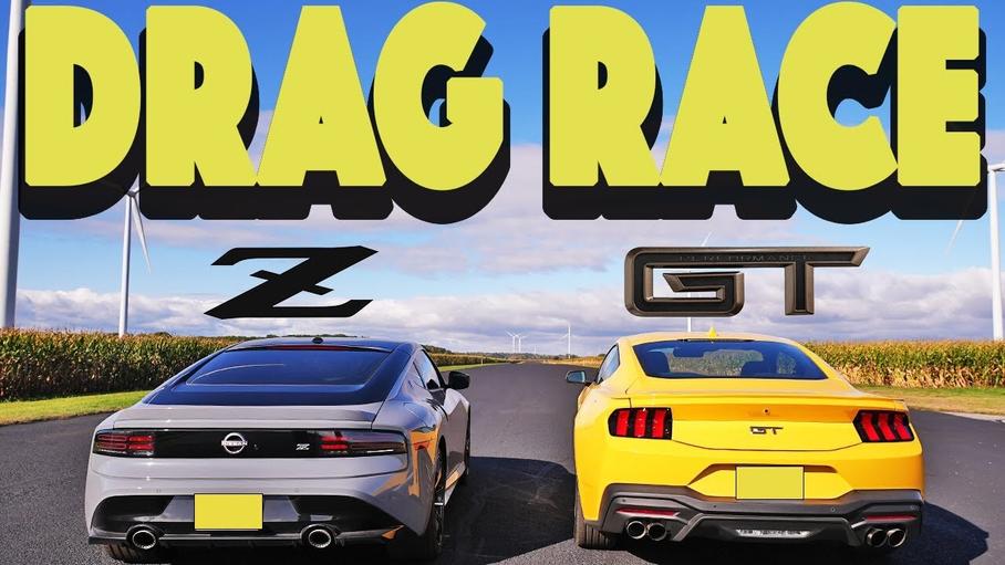 Видео: американский Ford Mustang GT против японского Nissan Z