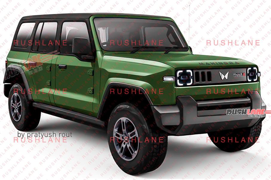 Рендер серийного Mahindra Thar.e
