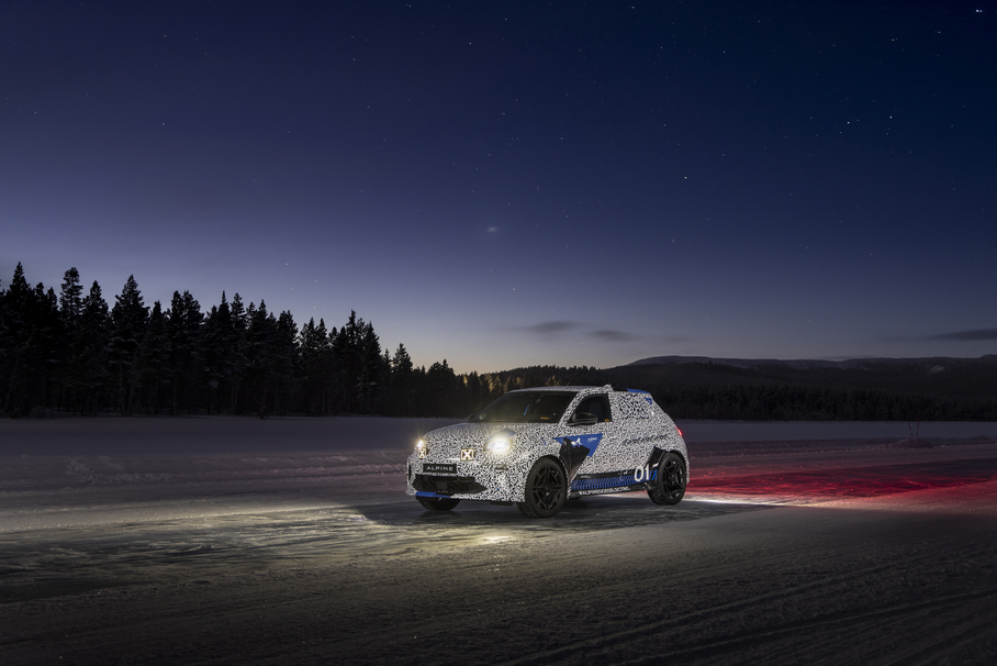 Alpine вывела электрический «хот-хэтч» A290 на зимние тесты