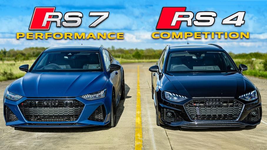 Лимитированный Audi RS 4 Competition свели в гонке с Audi RS 7 Performance