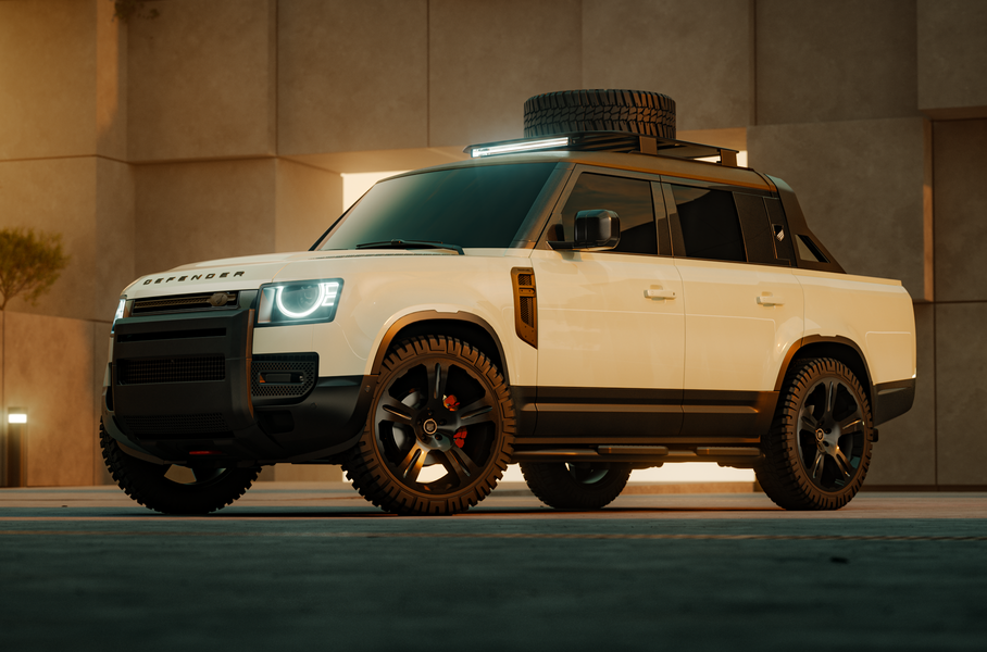 Из длиннобазного Land Rover Defender сделали пикап