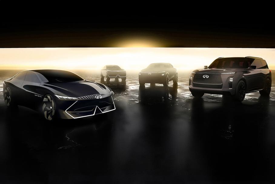 Концепты седана Vision Qe, кроссовера Vision QXe, флагманского QX80 и кросс-купе QX65