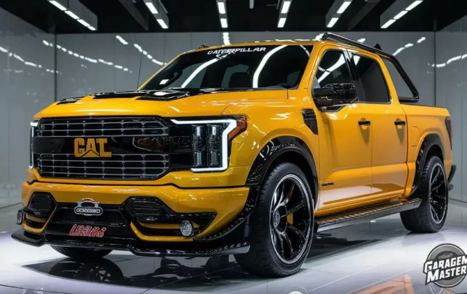 Сгенерированное нейросетью изображение пикапа Caterpillar