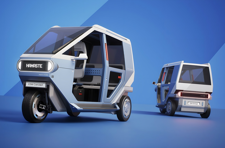 Hyundai представил электрорикшу будущего для Индии