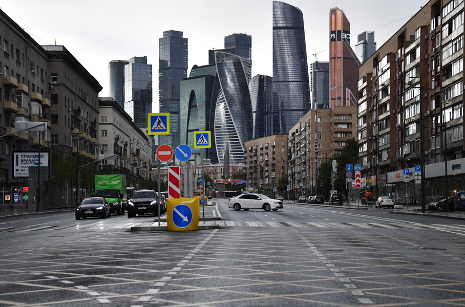 «Вафельная» разметка появится на еще 32 перекрестках Москвы