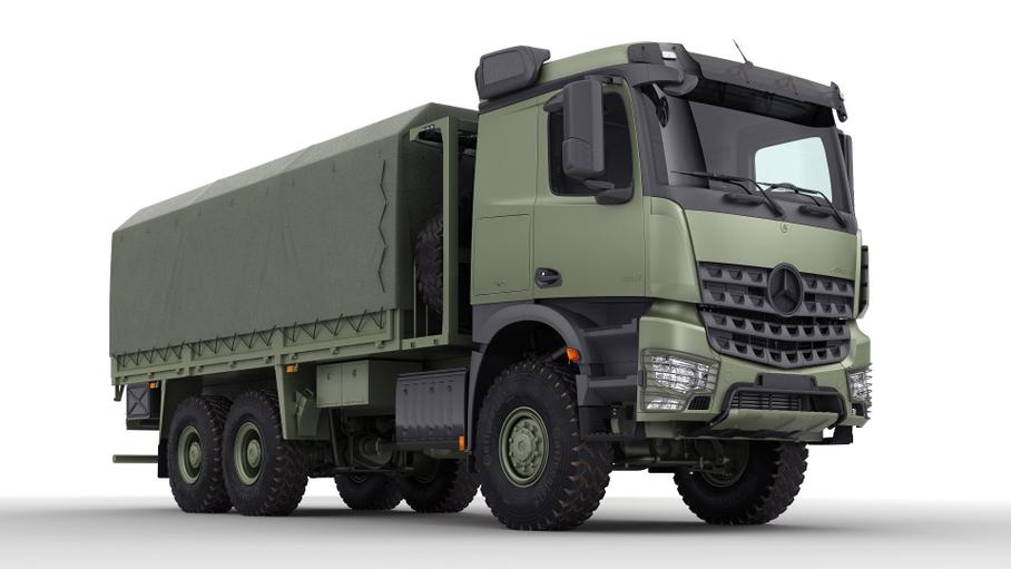 Военный грузовик Arocs с колесной формулой 6х6
